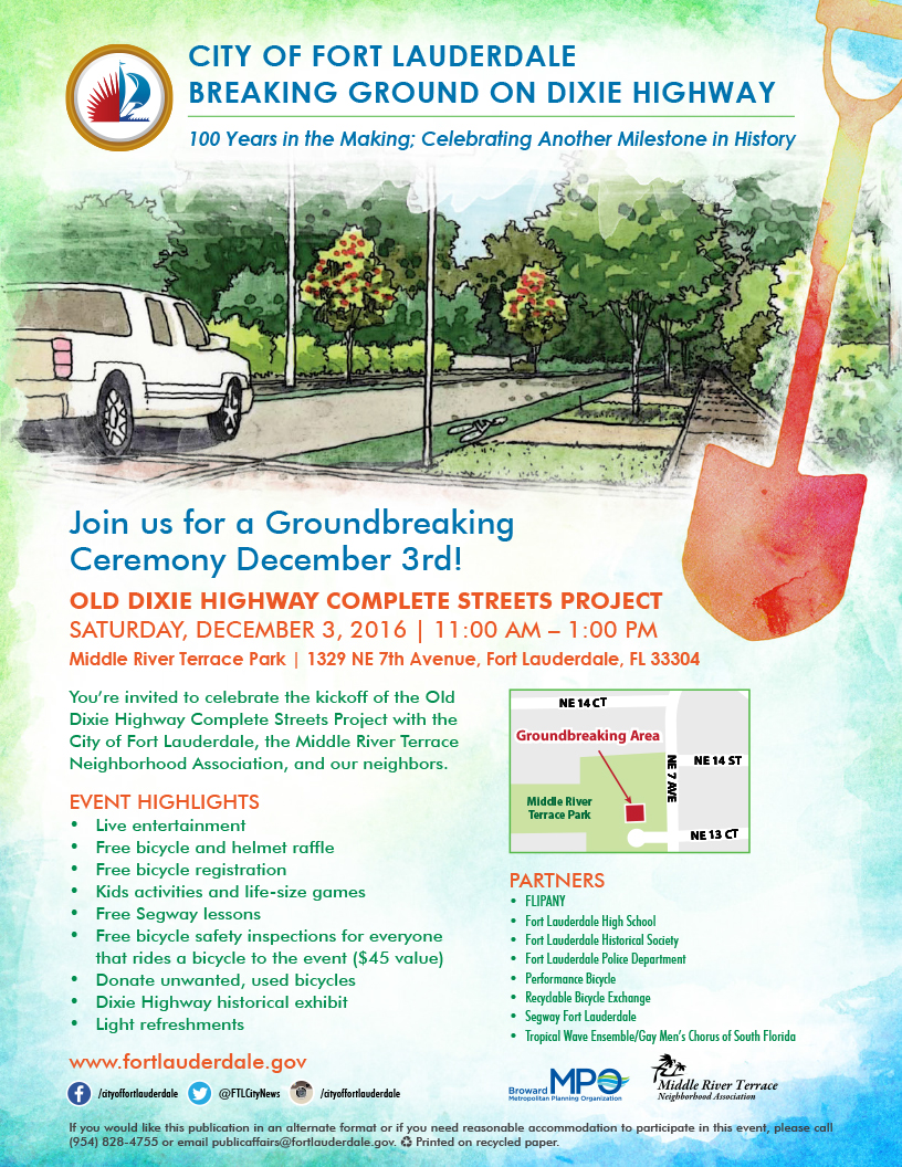 click image to view flyer Dixie Highway Groundbreaking 2016