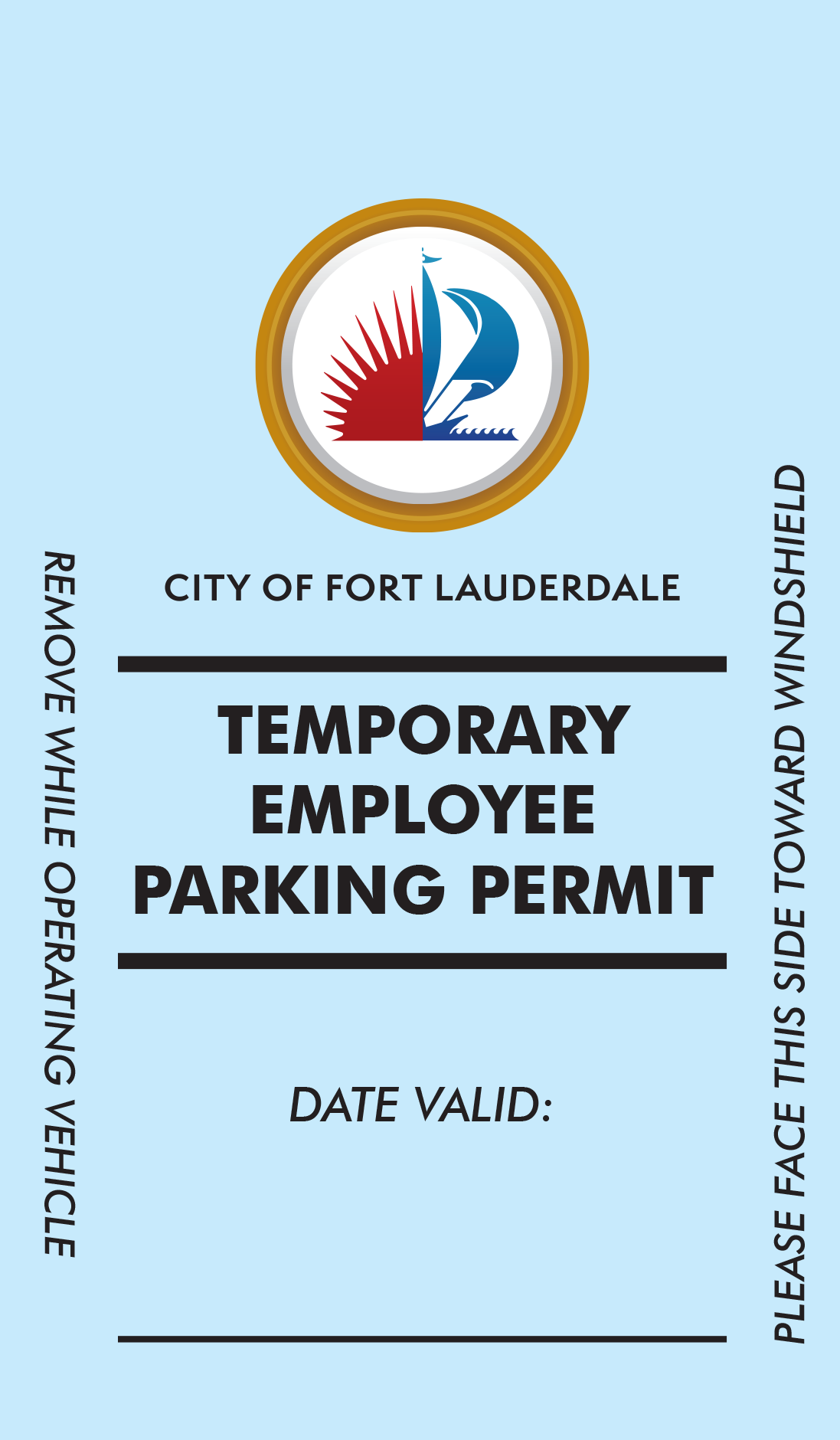 0384 TAM Temp Parking Pass