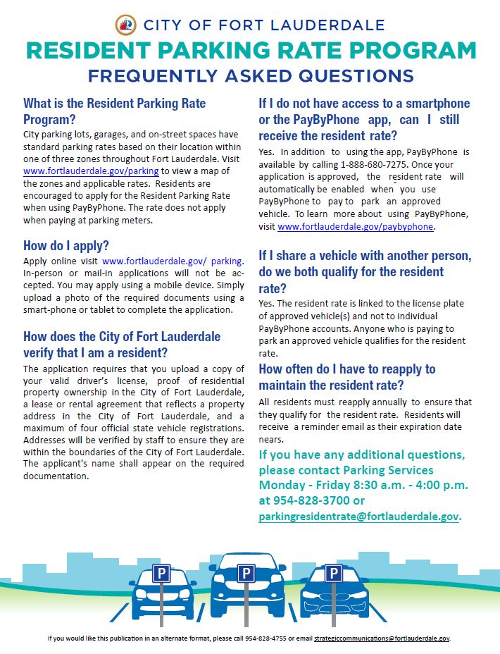 6142 Resident Parking Rate Program FAQs