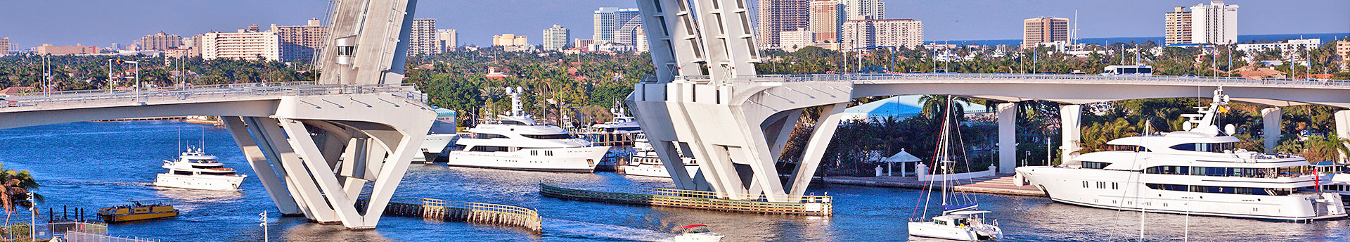 bridge opening with boats