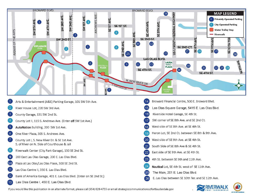 Riverwalk parking map
