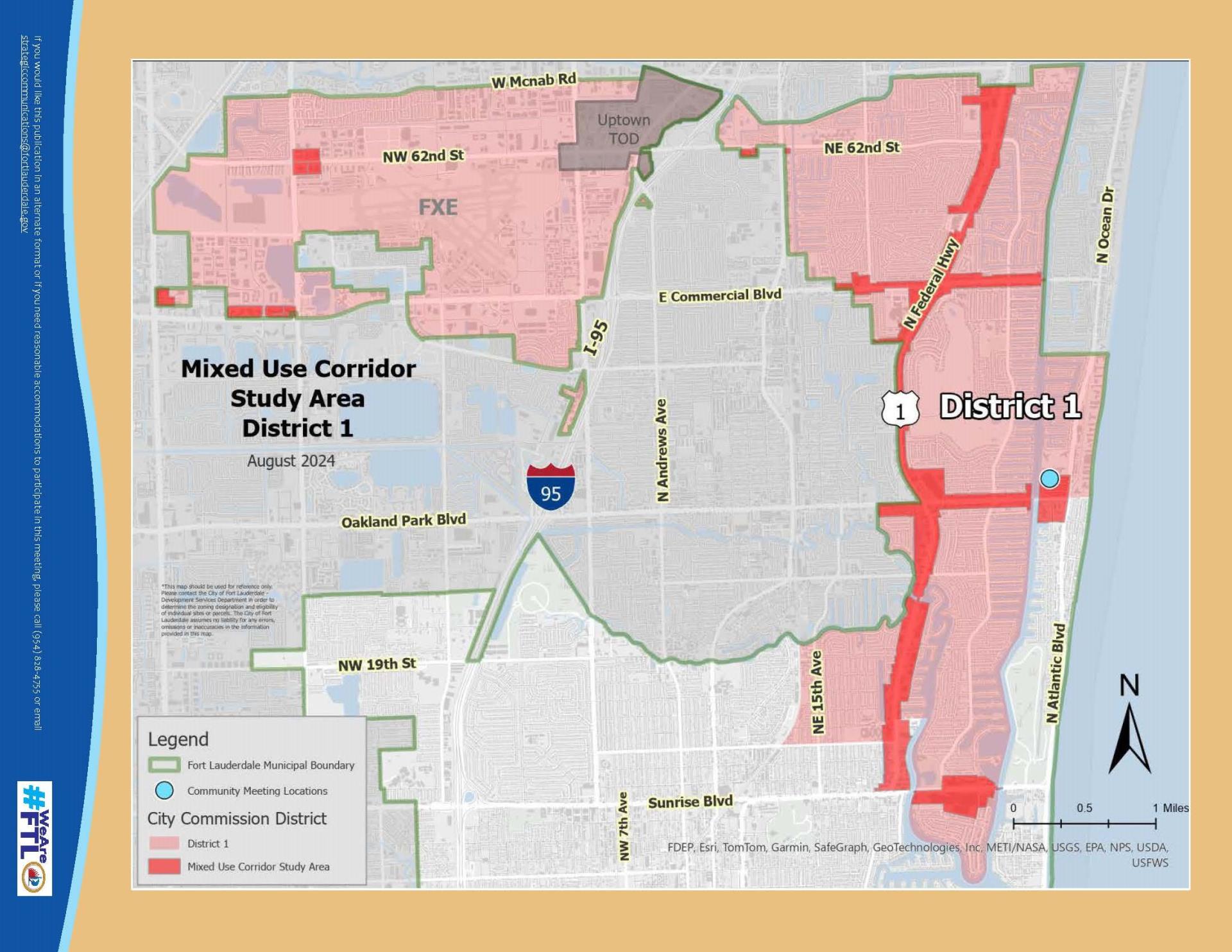 Map of Mixed Use Study District 1