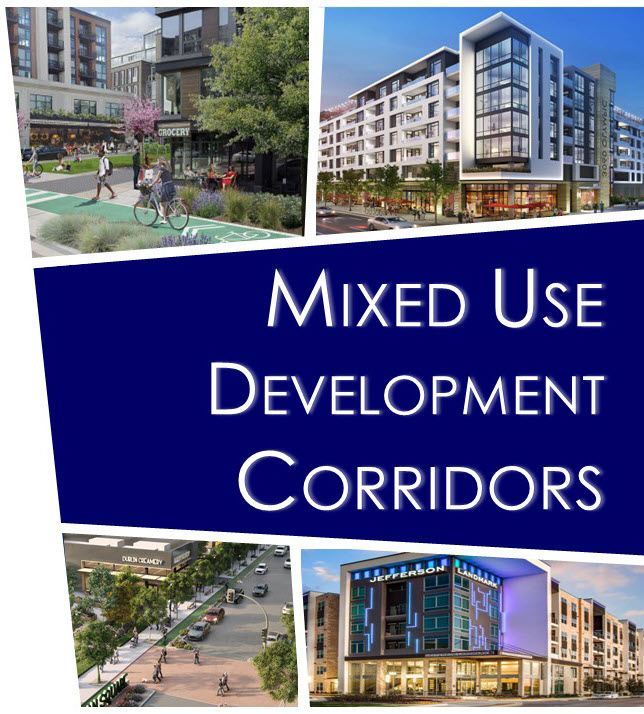 Renderings of Mixed Use Development Corridors