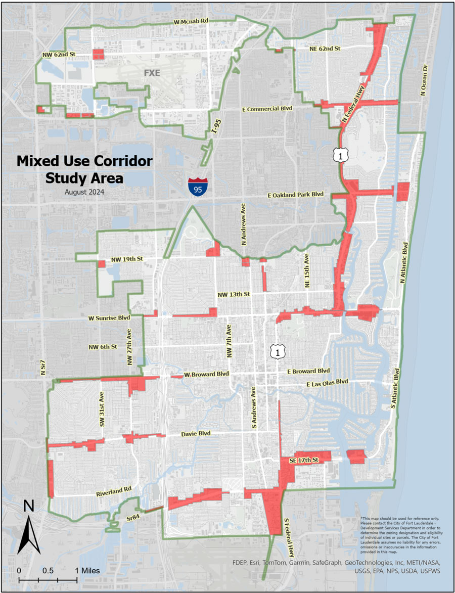 Mixed Use Corridor Study Area Map